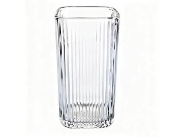 方口条纹玻璃直杯